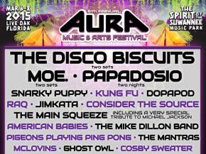 AURA adds more headliners 2015 event featuring The Disco Biscuits, Papadosio